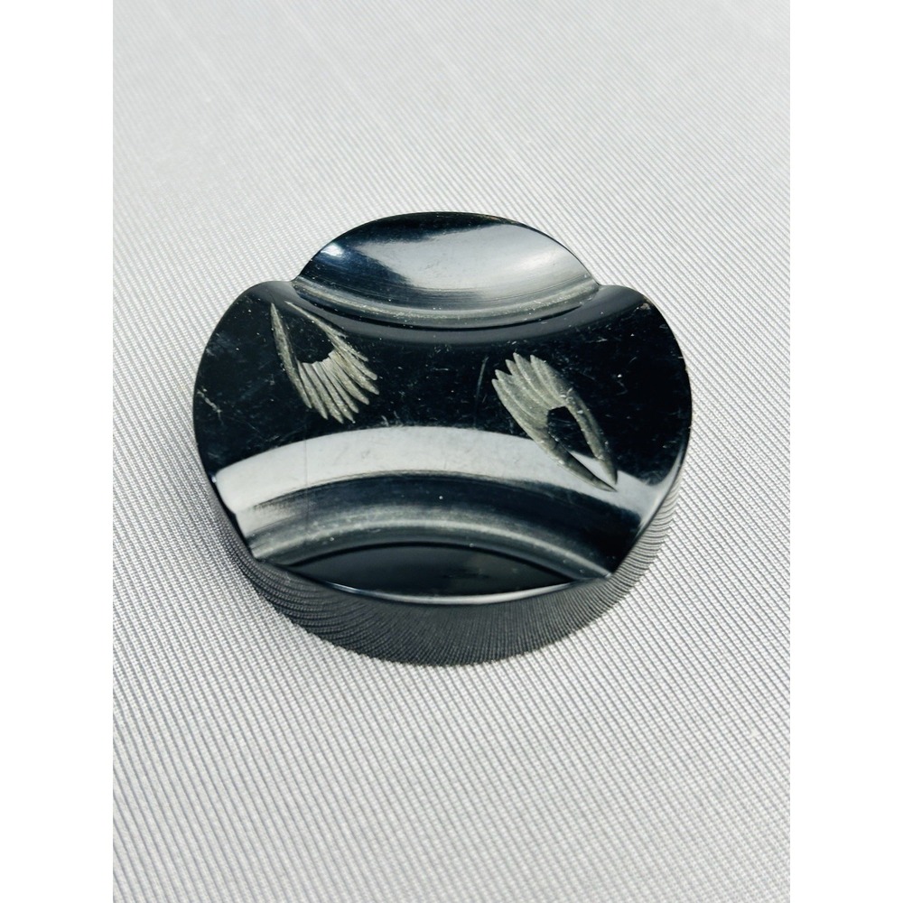 Vintage Art Deco Erco No Shank Extra Large Carved Plastic Buttons With Ties